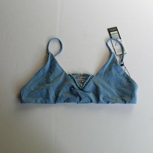 Dolce Vita Swimsuit Bikini Top Skinny Dip Blue L